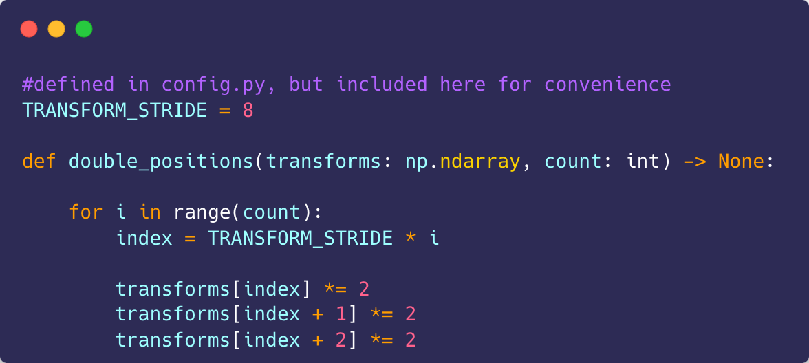 array access with stride